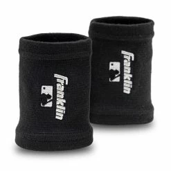 Franklin MLB 4 Inch Black Compression Wristbands