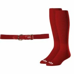 Rawlings Baseball Belt & Sock Combo -Baseball Sales Shop 32031002 Rawlings Baseball Belt Sock Combo scarlet