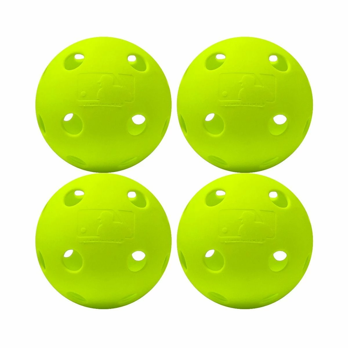 Franklin MLB Indestruct-A-Ball Softball Yellow - 4 Pack 1 Franklin MLB Indestruct-A-Ball Softball Yellow - 4 Pack