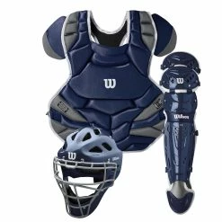 Wilson WTA4603 C1K Catcher's Gear Kit -Baseball Sales Shop 34040013 Wilson WTA4603 C1K Catchers Gear Kit navy