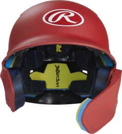 Rawlings MA07S RHB Adjustable Face Guard -Baseball Sales Shop 37035016 Rawlings MA07S LHB Adjustable Face Guard scarlet
